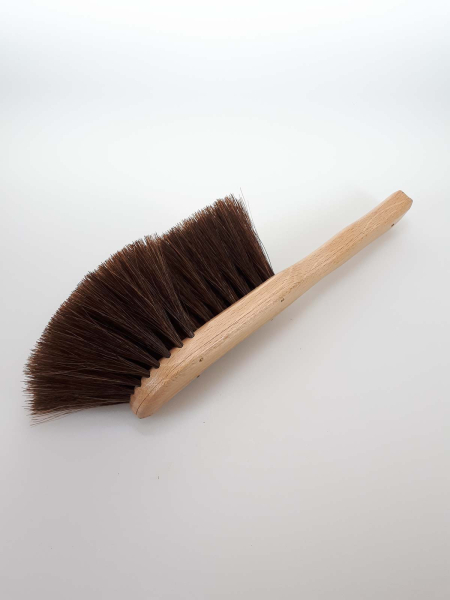 Handfeger S-Form / Rosshaar braun